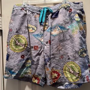 NWT Tommy Bahama swim trunks - lay of the land